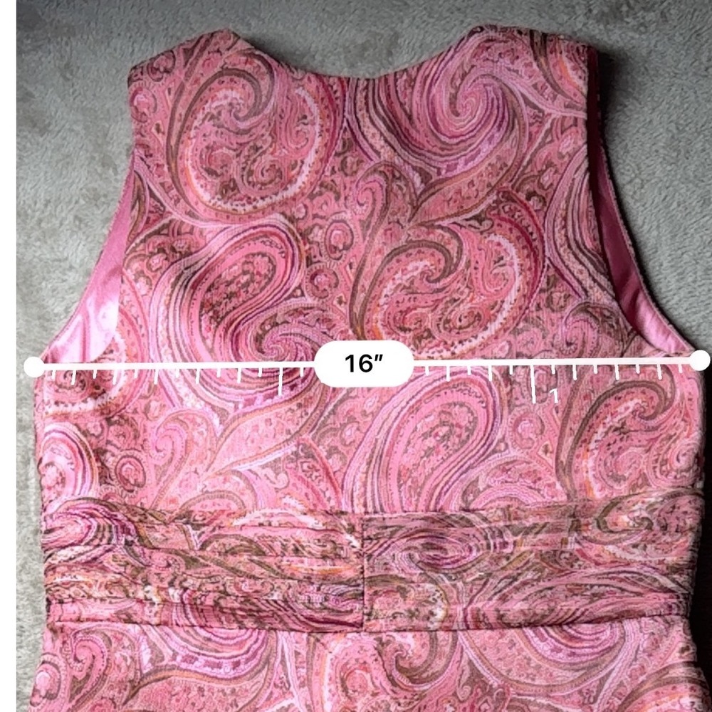 Laundry by Shelli Segal Paisley 100% Silk Midi Dress Size 6 Fairycore Garden - Picture 6 of 6